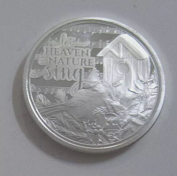US 1 oz .999 SILVER ROUND by SilverTowne - CARDINAL "Let Heaven & Nature Sing"