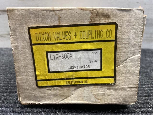 Dixon   Pneumatic Lubricator L12-600-A   K01 3/4" NPT  150 PSI