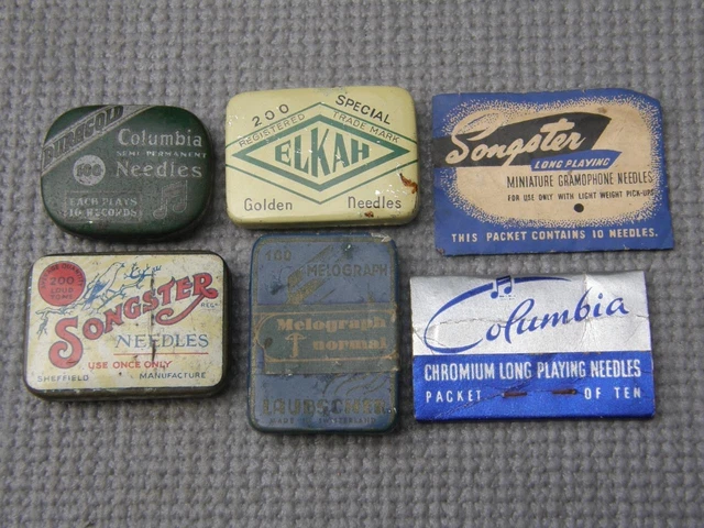 Vintage Gramophone Needle Tins & Packets.
