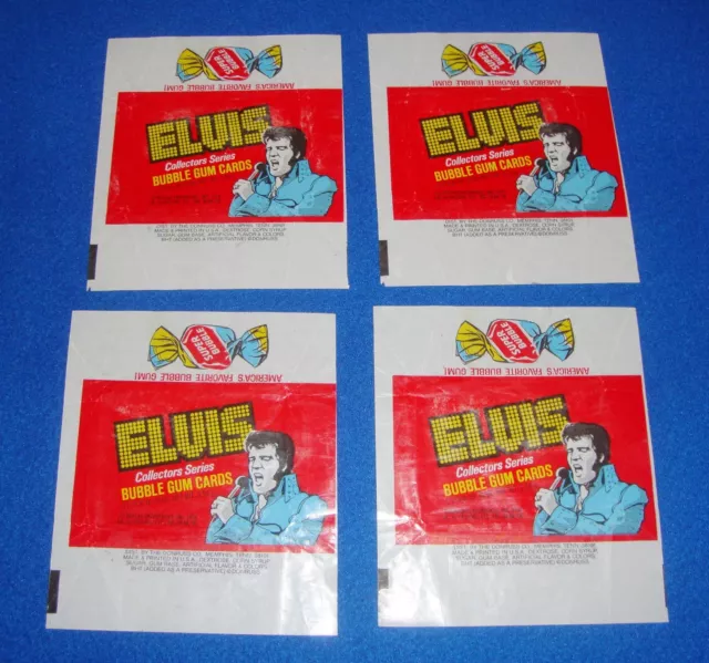 1978 Donruss Elvis Wrapper Lot of 4