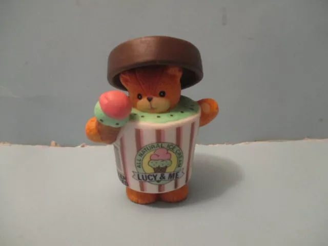 Enesco Lucy And Me Lucy Rigg Bear As Mint Ice Cream  w/ Ice Cream Cone Figure