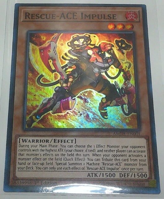 YUGIOH Rescue-ACE Impulse AMDE-EN001 1ST EDITION SUPER RARE 1st Ed MINT SEALED!