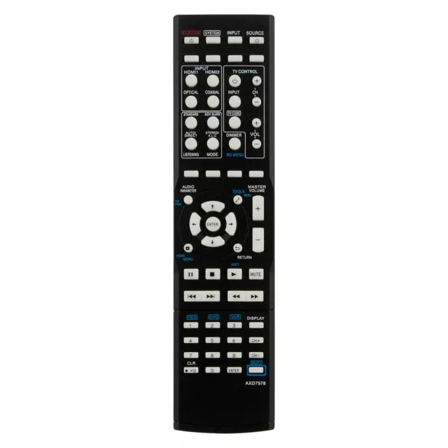 AXD7578 Replacement Remote Fit for Pioneer Front Surround Systems HTP-SB300