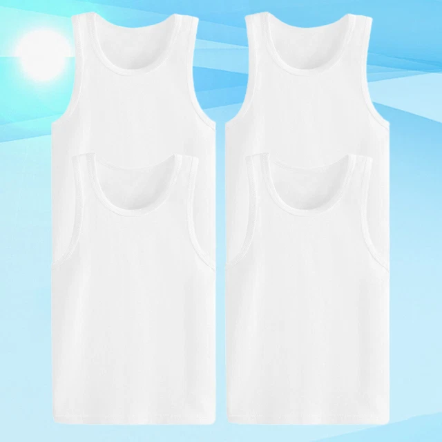 4 pz gilet uomo donna bambina abito bianco camicia ragazzi camicie senza maniche