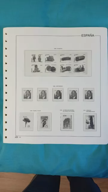 Hojas año completo para sellos de España Pardo de 2006 con filoestuche