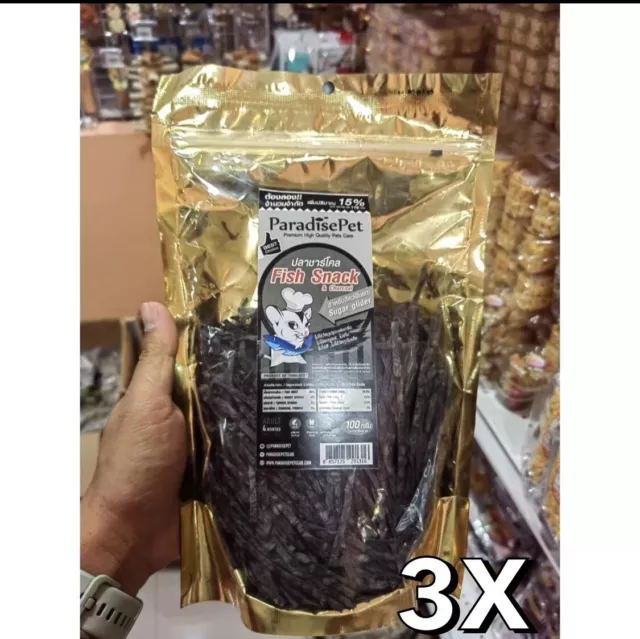 3X Paradise Mascota Hámster Carbón Azúcar Pescado Proteína Snack Planeador Dientes Cuidado 120g