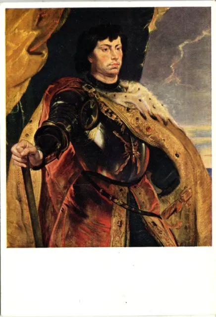 Alte Kunstpostkarte - Peter Paul Rubens - Karl der Kühne