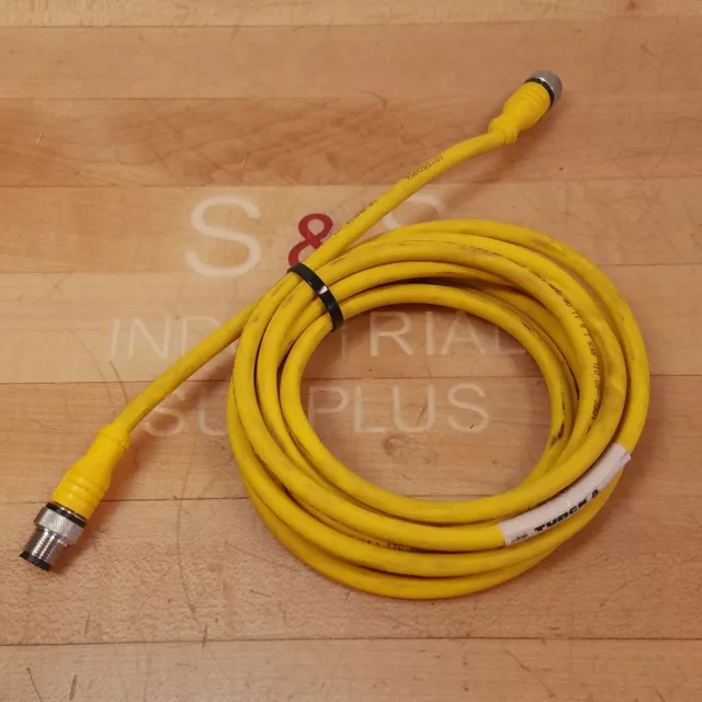 Turck RKC4.4T-3-RSC4.4T/S3060, U-35160 Molded Cable, 4 Pin M/F, 3 Meters - USED