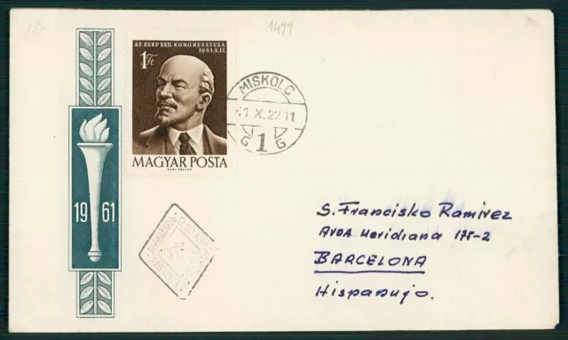 UNGARN FDC 1961 LENIN if63