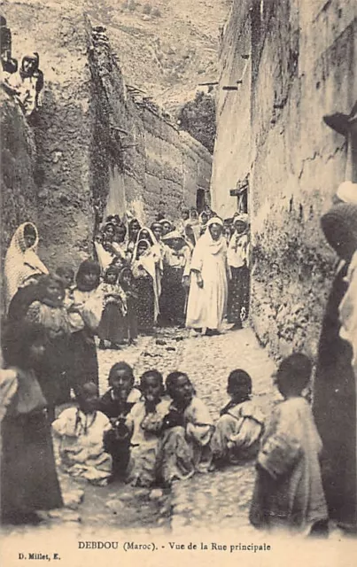 JUDAICA - Morocco - DEBDOU - Jewish women and children in the main street - Publ