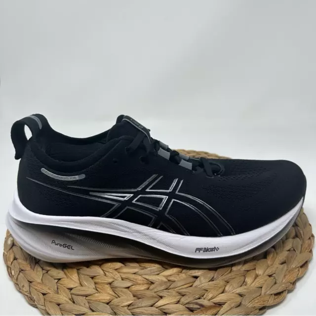 ASICS GEL NIMBUS 26 Running Shoes Black White Size 10.5 WIDE Men's $85. ...