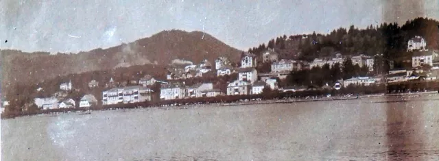 1911 Blick vom Traunsee auf Gmunden im Salzkammergut Österreich Foto