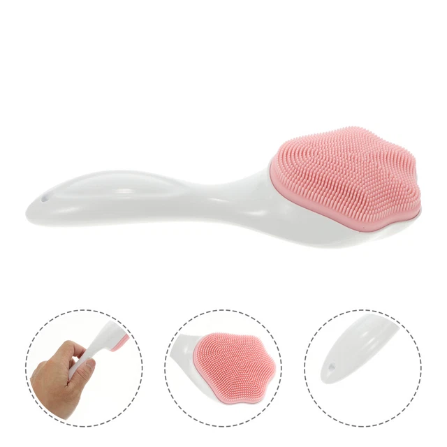 2 pcs de longue poignée brosses de soins de la peau époutteurs de visage en sili