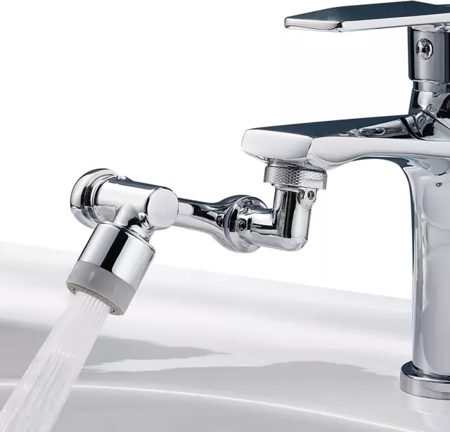 1440 ° robinet prolongateur, bras robotisé robinet aérateur Avec filetage  intérieur / extérieur, robinet d'évier accessoires avec 2 modes d'eau