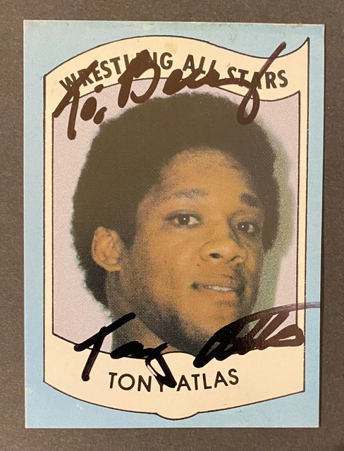1982 Wrestling All - Stars Series A - #25 "TONY ATLAS" Autographed Card