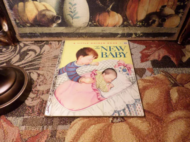 The New Baby (Little Golden Book) 1948 Ruth Shane Vintage Hardcover