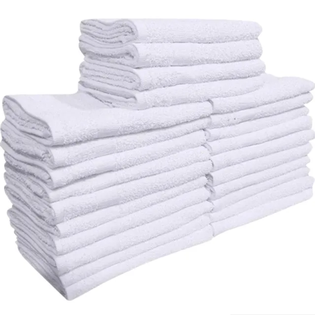 Guest Towels 100% Egyptian Cotton 24Pack Small Hand Towel Face Cloth 30 x 50cm