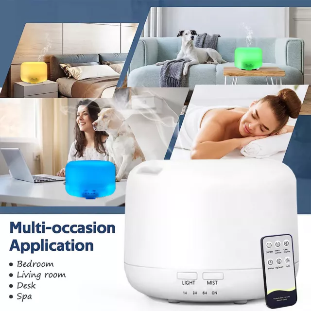 Aroma Humidifier Essential Oil Diffuser Grain Ultrasonic Air LED Aromatherapy US