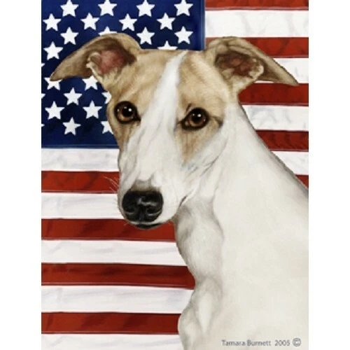 Patriotic (D2) House Flag - Whippet 32062