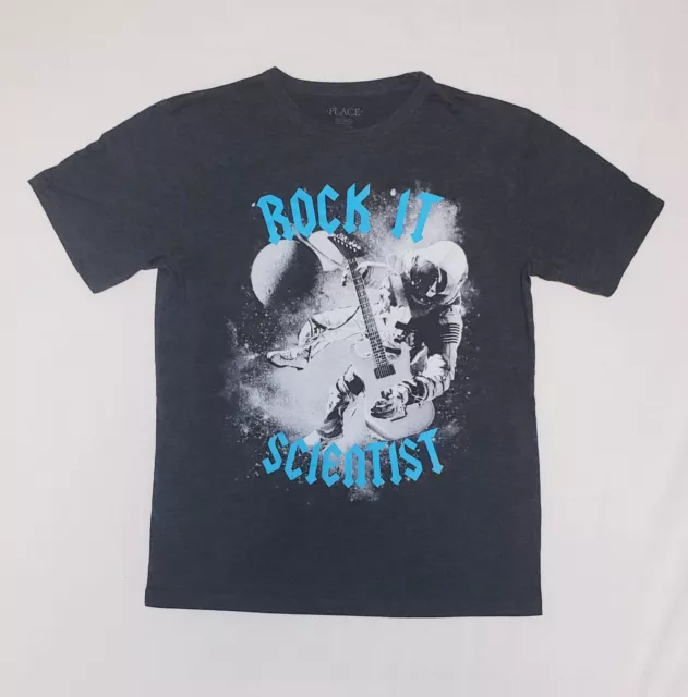 "Rock It Scientist" Novelty T-Shirt, Kids Size L 10-12,, Black, SS