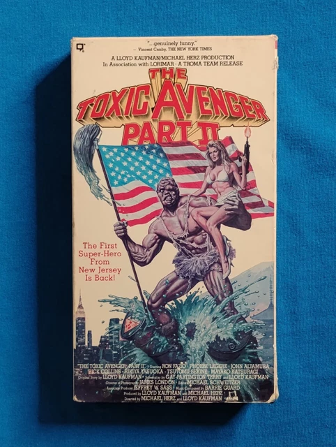 THE TOXIC AVENGER Part II 2 VHS 1989 Cult Horror Movie TROMA Lloyd ...