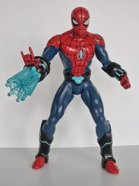 Marvel Talking & Light Up Electro-Web Spiderman 10" Action Figure Hasbro 2012