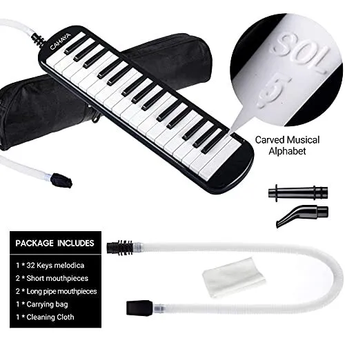 Melodica Instrument 32 Key FDA Approved Piano Style Portable Plastic Black 3