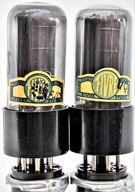 6v6 5s2d 6v6gt cv508 tube NOS Fivre Italy pair power tubes strong 1950's