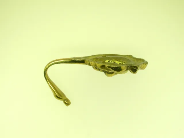 Vintage Solid Brass Lion Head Wall Coat Hook-3 1/2" Tall More Then One Available 3