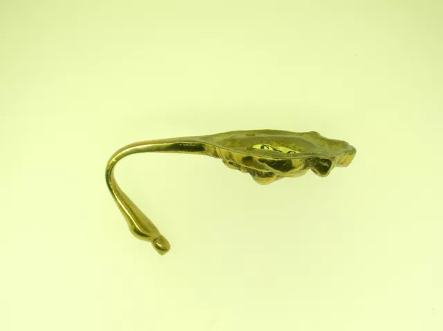 Vintage Solid Brass Lion Head Wall Coat Hook-3 1/2" Tall More Then One Available 3