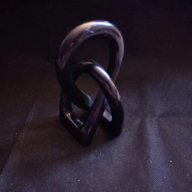 Hand Carved Smolart Natural Soapstone Love Knot Unity Sculpture Made In Kenya