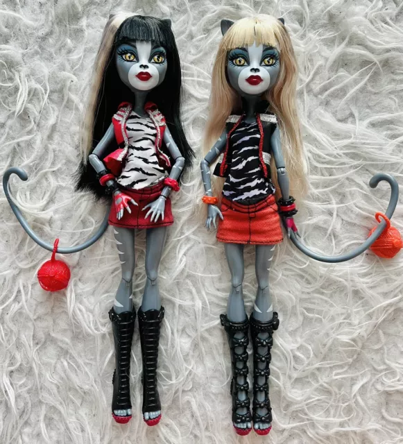 Monster High Werkatzen-Zwillinge Meowlody&Purrsephone Twin Dolls Set TOP ZUSTAND
