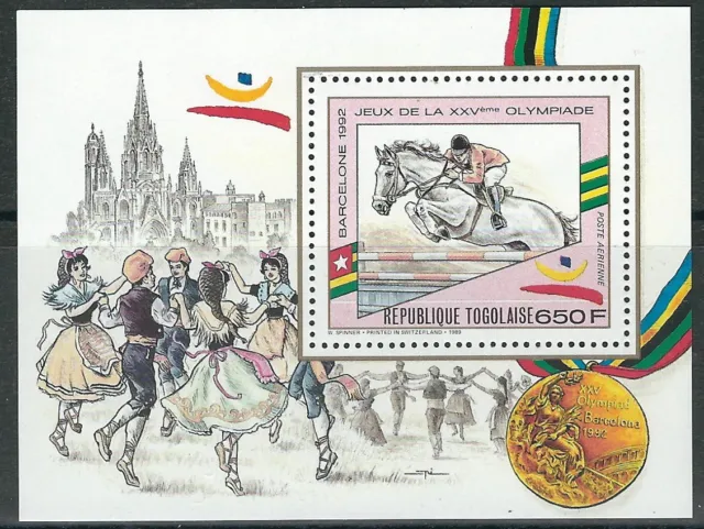 Togo - Olympische Sommerspiele Barcelona Block 318 postfrisch 1989 Mi. 2118