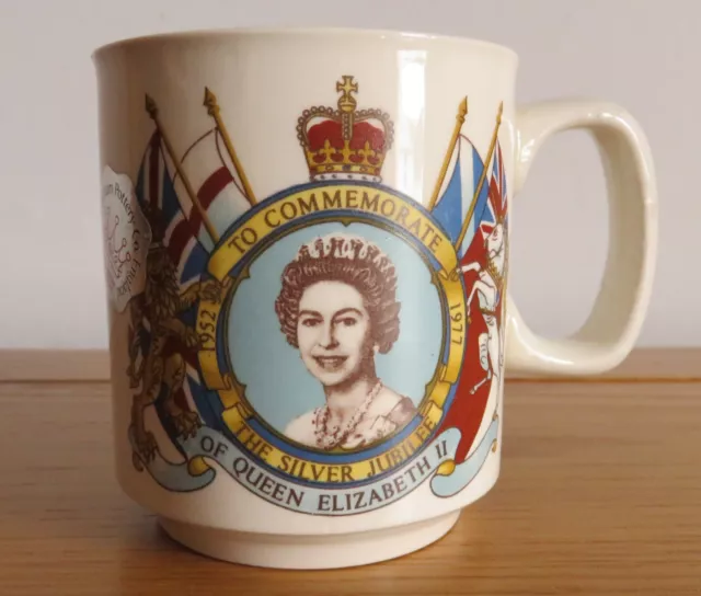 1977 Queen Elizabeth II Silver Jubilee Mug