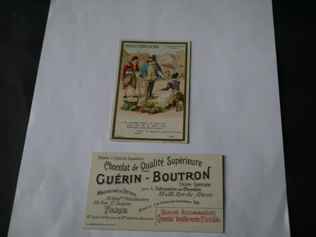 Chromo Publicitaire Chocolat Guerin-Boutron Mots Historiques N°142