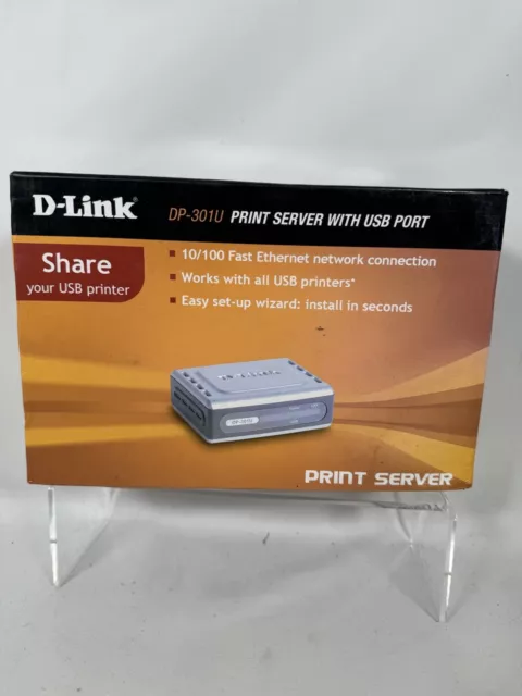 Print Server: dLink DP-301U 10/100 Ethernet USB, with PSU