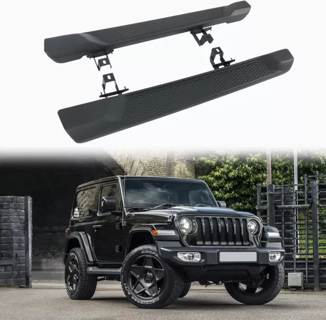 Nerf Bars Running Boards for 2018-2024 Jeep Wrangler JL 2Door Side Steps Updated