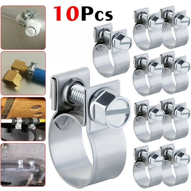 Adjustable Carbon Steel Hose Clips for Tightening and Loosening Hex Head Screws