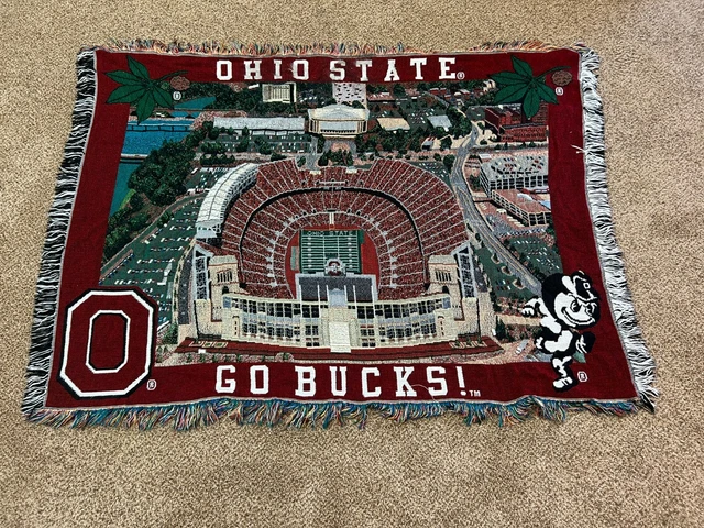 "Tapiz de los Buckeyes del estado de Ohio de la NCAA, manta de 60"" × 48"