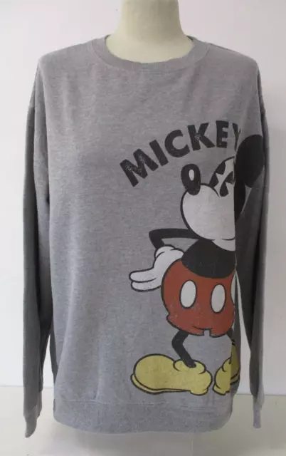 Felpa Disney Maniche Lunghe, TOPOLINO, Grigio, Media, UK 16