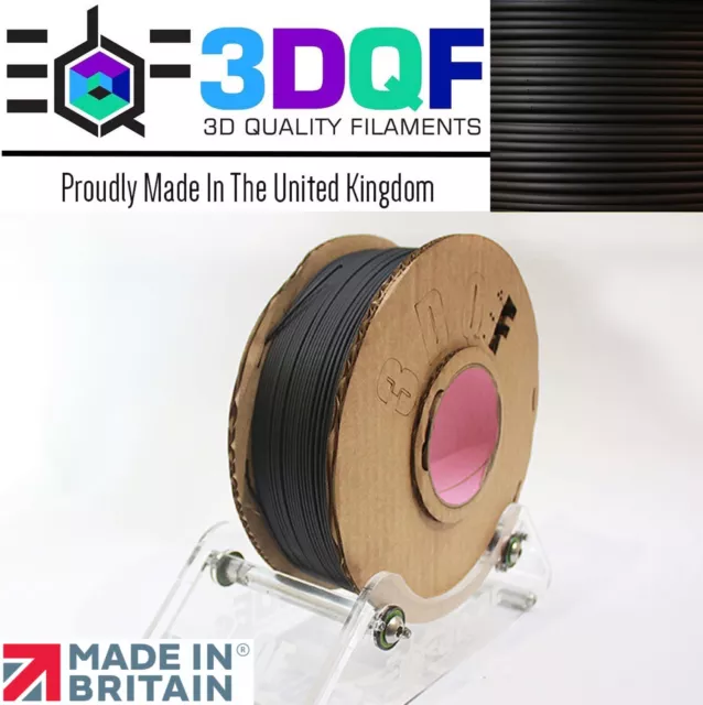 Nero ABS 1,75 mm - filamento stampante 3D 3DQF prodotto nel Regno Unito