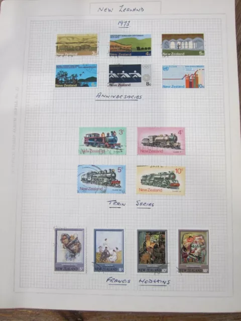 NZ stamps 1973 partial year sets 14 in total CHEAP