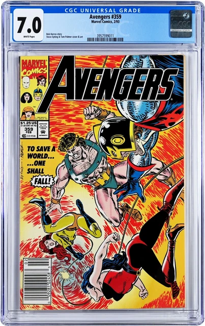 Avengers #359 CGC 8.0 (Feb 1993, Marvel) Bob Harras Story, 1st Anti-Vision Cameo
