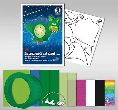 Bastelmappe Laternen-Bastelset Dinosaurier Laterne Basteln Bastel-Mappe-Set