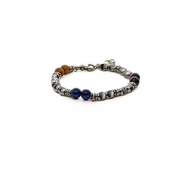 Bracelet Antracite Unisex BRND03 YETI_0 Pierres semi-précieuses Multicolore Pier