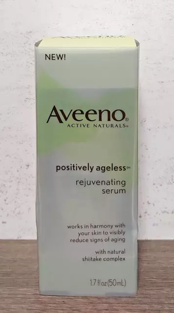 New Aveeno Active Naturals Positively Ageless Rejuvenating Serum 1.7 Oz Rare Htf