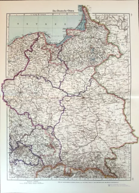 Der Deutsche Osten +große alte Karte 1941+ Posen,Generalgouvernement,Ostpreußen