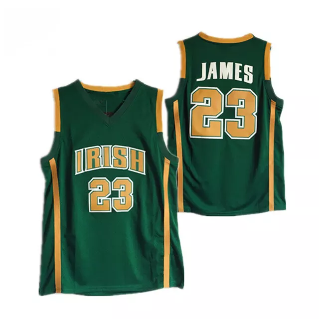 Camiseta de baloncesto retro Lebron James St.VINCENT/St. MARYS HIGH SCHOOL IRISH