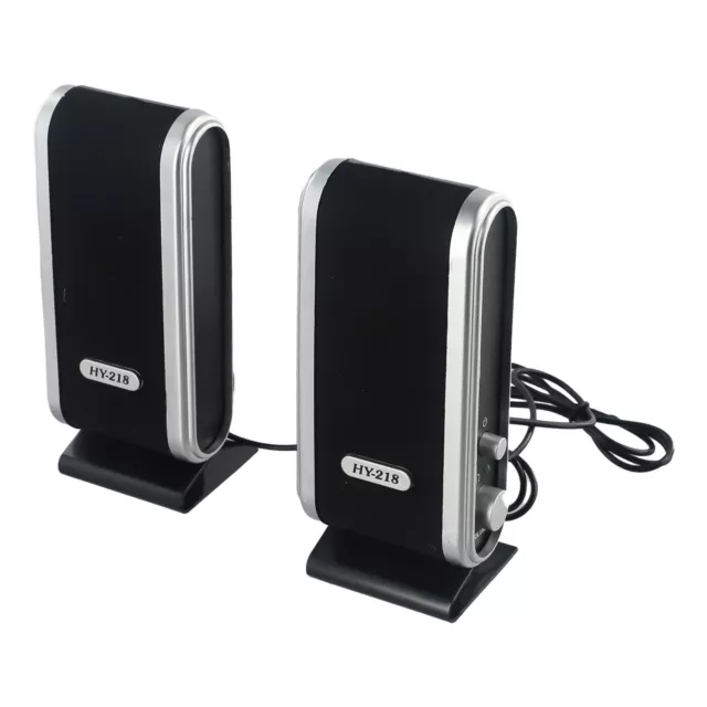 Compact USB Powered Speakers 2 PCS Set Portable 3 5mm Outdoor Speakers