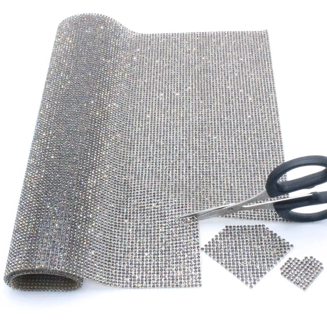 Iron on Rhinestone Sheet Glass Gem Material Hotfix Heat Transfer ...